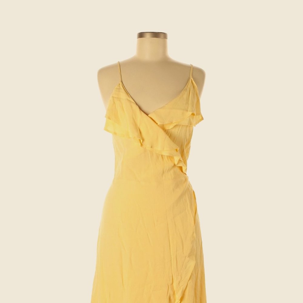 LEITH YELLOW WRAP DRESS